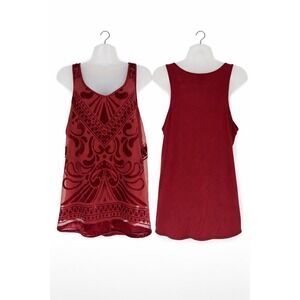 Mossimo Velvet Burnout Tank Women's Large Lined